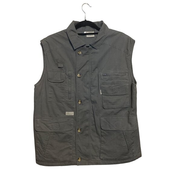 Tag Safari Men's Vest Gray Sz M Outdoor Hunting Utility Multiple Pockets Gorp - Picture 2 of 16